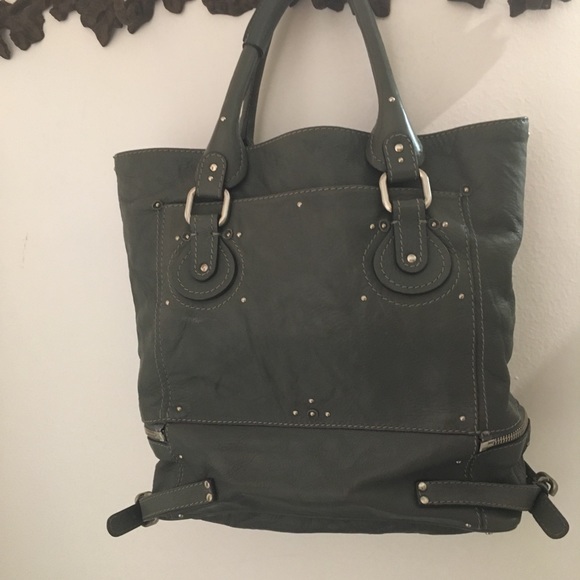 Auth Chloe Paddington Grey leather bag - Picture 4 of 8